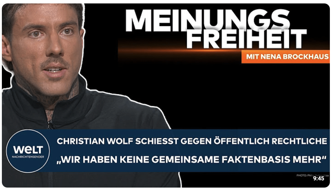 ÖRR UNTER BESCHUSS: Christian Wolf teilt aus! „Keine gemeinsame Faktenlage mehr“ – MEINUNGSFREHEIT