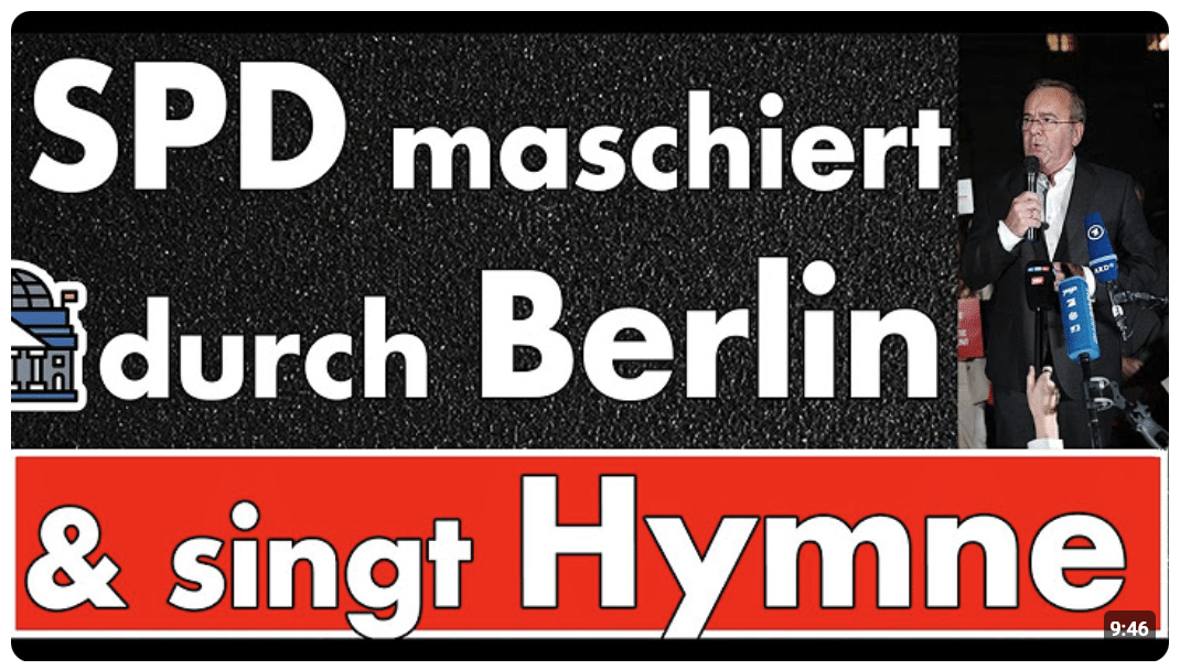 5-Prozent-SPD erklärt Sachsen-Anhalt zum Tabubruch & die SPD singt die Nationalhymne!