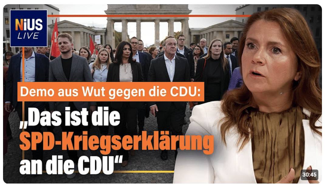 „Tag der Wut“ gegen die Union: „Das ist eine SPD-Kriegserklärung an die CDU“ | NIUS Live
