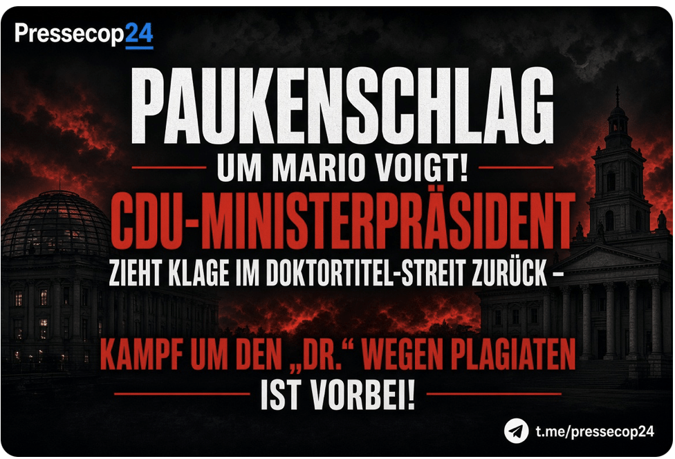 PAUKENSCHLAG UM MARIO VOIGT! CDU-MINISTERPRÄSIDENT ZIEHT KLAGE IM DOKTORTITEL-STREIT ZURÜCK – KAMPF UM DEN „DR.“ WEGEN PLAGIATEN IST VORBEI!