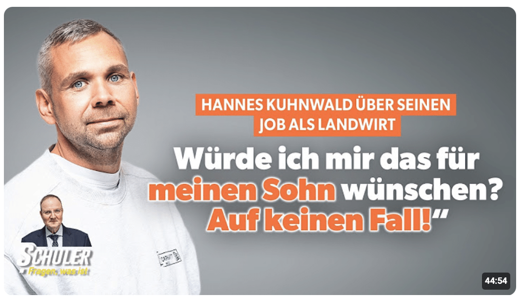 Landwirt Hannes Kuhnwald über die Härte seines Jobs als Landwirt
