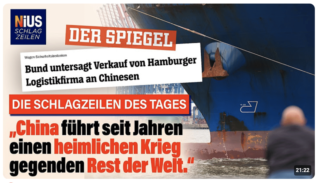 „China führt seit Jahren einen heimlichen Krieg gegen den Rest der Welt.“ | NIUS Live Schlagzeilen