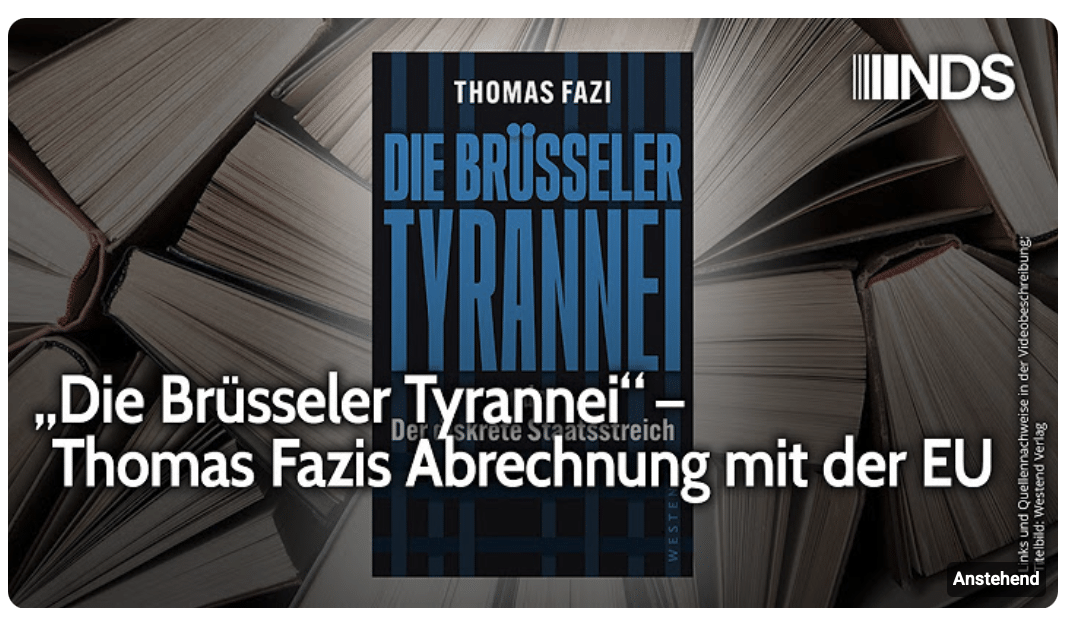 „Die Brüsseler Tyrannei“ – Thomas Fazis Abrechnung mit der EU | Thomas Fazi | NDS-Podcast