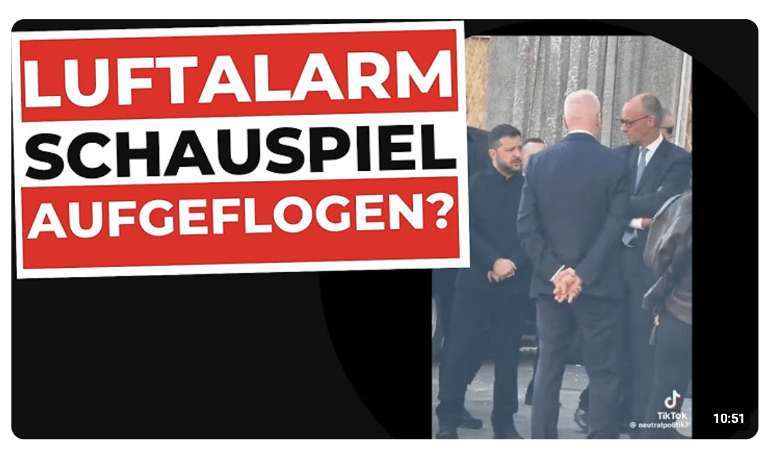 ALLES FAKE: Kanzler-Show im Luftalarm & USA flüchten vor Anschlag aus Europa| Merz Kiew Besuch