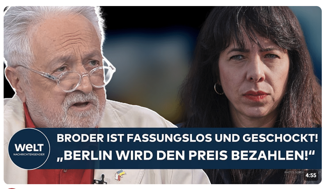 DEUTSCHLAND: Broder absolut fassungslos! „Berlin wird den Preis bezahlen!“ – Rot-Grün-Rot zerlegt!