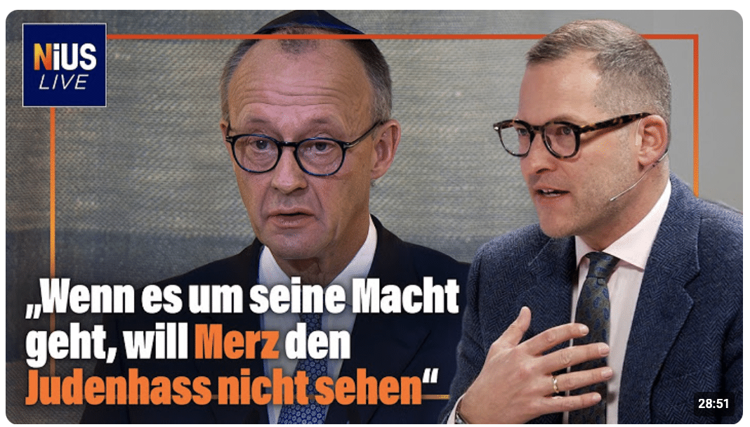 „Wenn Synagogen offen, weint Merz. Wenn sie bald schließen, nicht.” | NIUS Live