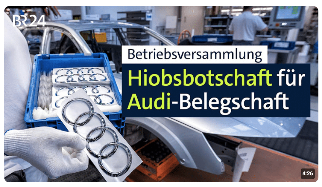 Betriebsversammlung: Hiobsbotschaft für Audi-Belegschaft | BR24