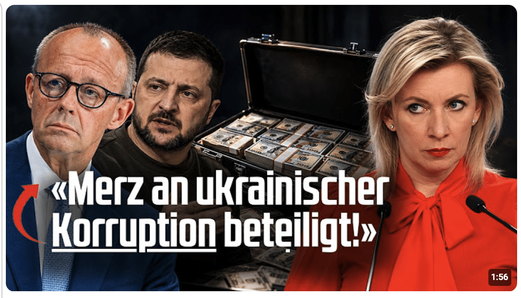 Sacharowa: „Merz in ukrainische Korruption verstrickt!“