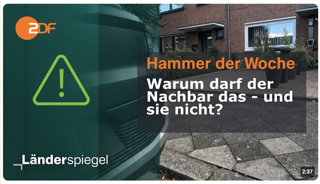 Warum darf der Nachbar das – und sie nicht? | Hammer der Woche vom 10.10.2026 | ZDF