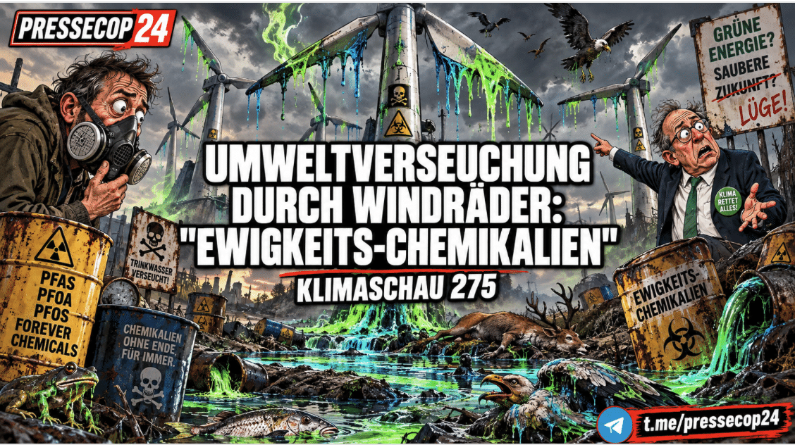Umweltverseuchung durch Windräder: „Ewigkeits-Chemikalien“ – Klimaschau 275
