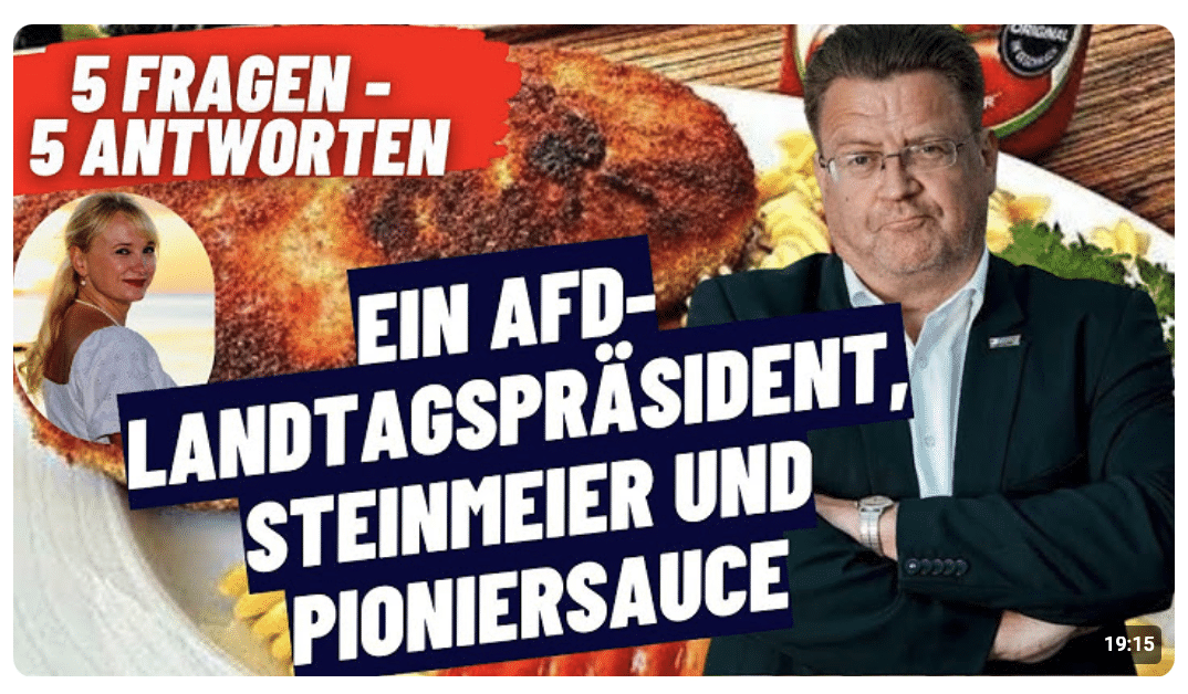 Ein AfD-Landtagspräsident, Steinmeier und Pioniersauce: 5 Fragen 5 Antworten