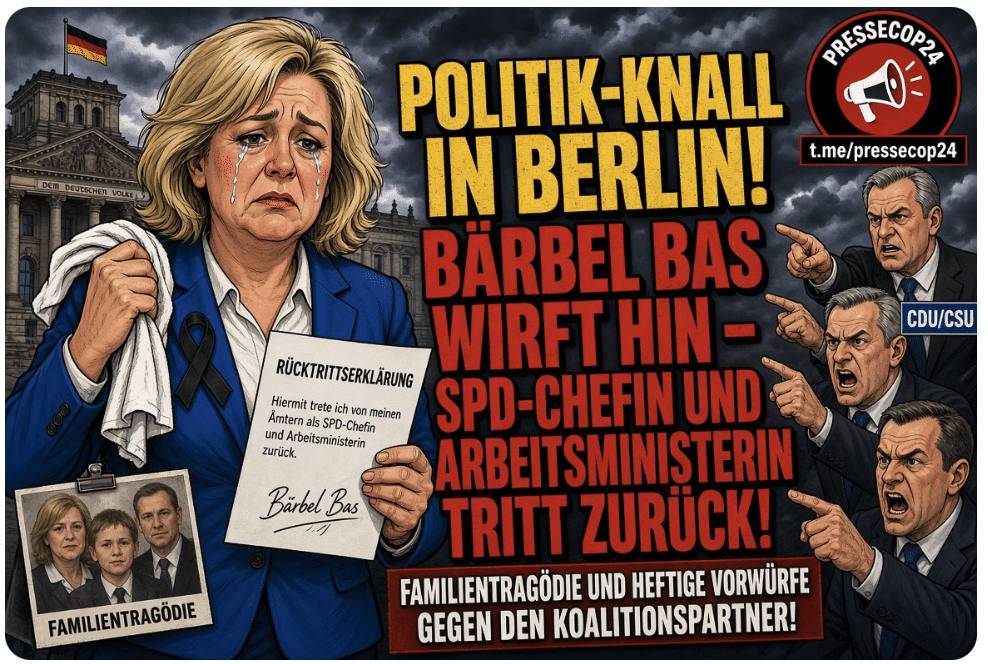POLITIK-KNALL IN BERLIN! BÄRBEL BAS WIRFT HIN – SPD-CHEFIN UND ARBEITSMINISTERIN TRITT ZURÜCK! FAMILIENTRAGÖDIE UND HEFTIGE VORWÜRFE GEGEN DEN KOALITIONSPARTNER!