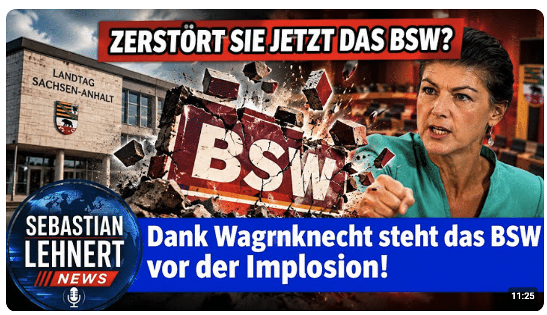 Sachsen-Anhalt: Das BSW, DANK WAGENKNECHT, vor dem KOLLAPS!