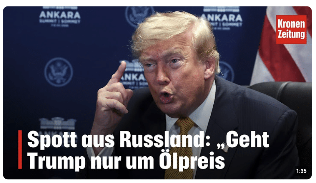 Spott aus Russland: „Geht Trump nur um Ölpreis“ | krone.tv NEWS