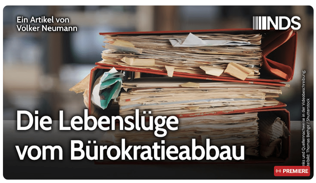 Die Lebenslüge vom Bürokratieabbau | Volker Neumann | NachDenkSeiten-Podcast