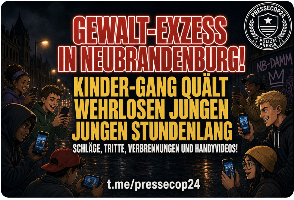 GEWALT-EXZESS IN NEUBRANDENBURG! KINDER-GANG QUÄLT WEHRLOSEN JUNGEN STUNDENLANG – SCHLÄGE, TRITTE, VERBRENNUNGEN UND HANDYVIDEOS!