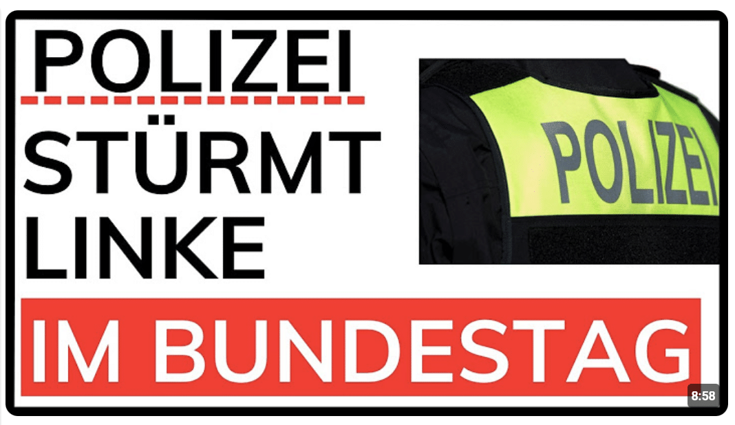 POLIZEI STÜRMT LINKE REDE LIVE IM BUNDESTAG! LIVE VERHAFTUNG!