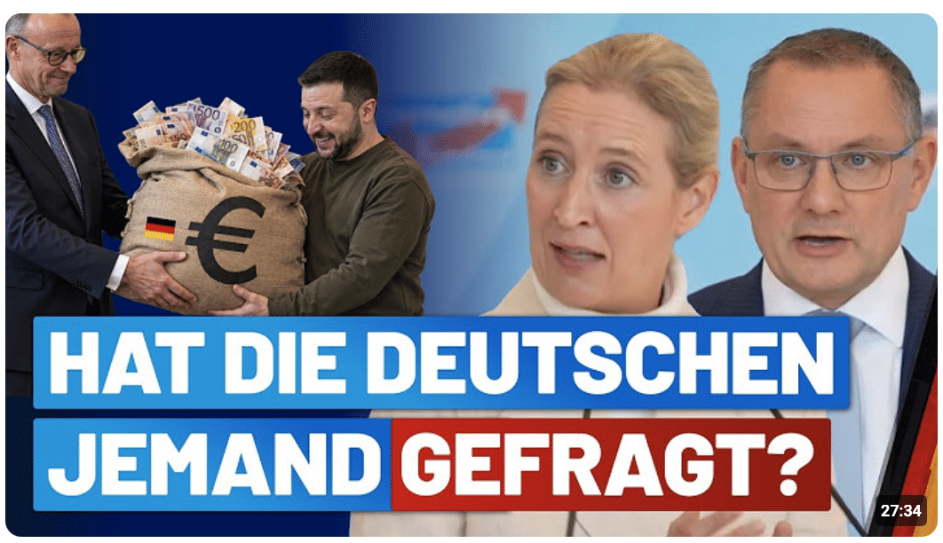 Volksabstimmung zur Finanzierung der Ukraine: PK mit Alice Weidel & Tino Chrupalla – AfD-Fraktion