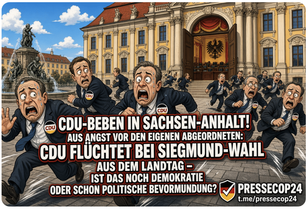 CDU-BEBEN IN SACHSEN-ANHALT! AUS ANGST VOR DEN EIGENEN ABGEORDNETEN: CDU FLÜCHTET BEI SIEGMUND-WAHL AUS DEM LANDTAG – IST DAS NOCH DEMOKRATIE ODER SCHON POLITISCHE BEVORMUNDUNG?