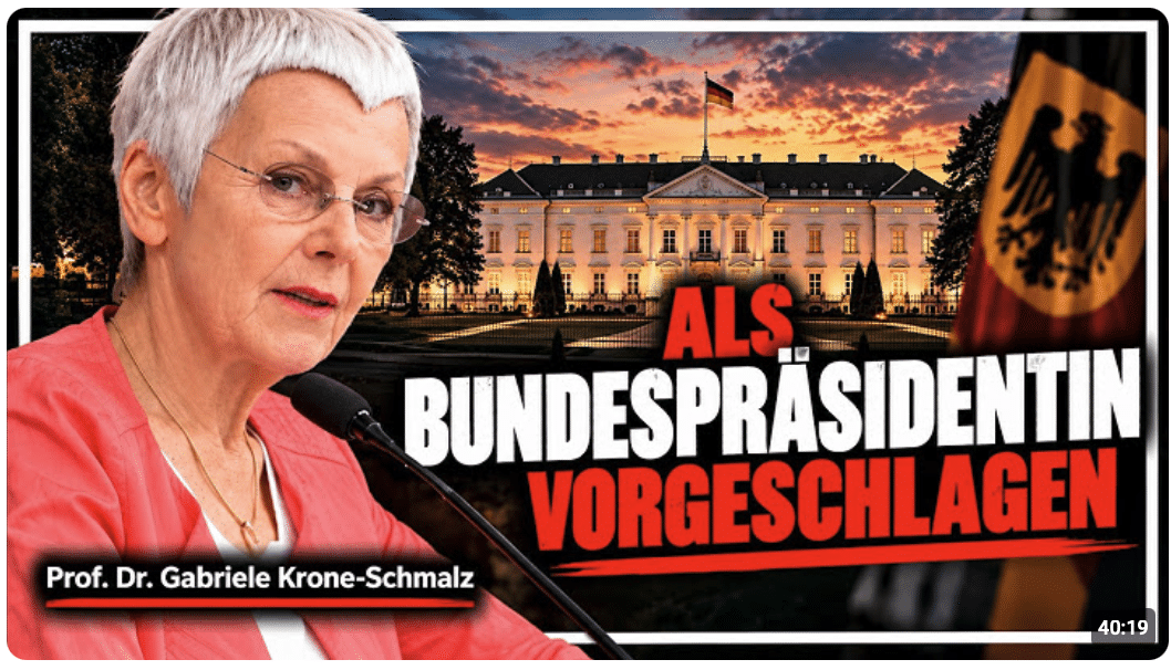 Gabriele Krone-Schmalz als Bundespräsidentin? Wer sie vorschlug – und was dafür spricht