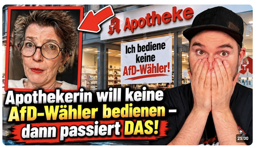 Apothekerin will keine AfD-Wähler bedienen – dann passiert DAS!