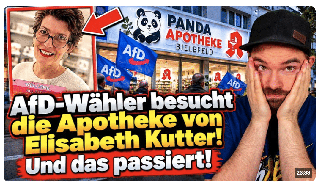 AfD-Wähler besucht die Apotheke von Elisabeth Kutter! Und das passiert!
