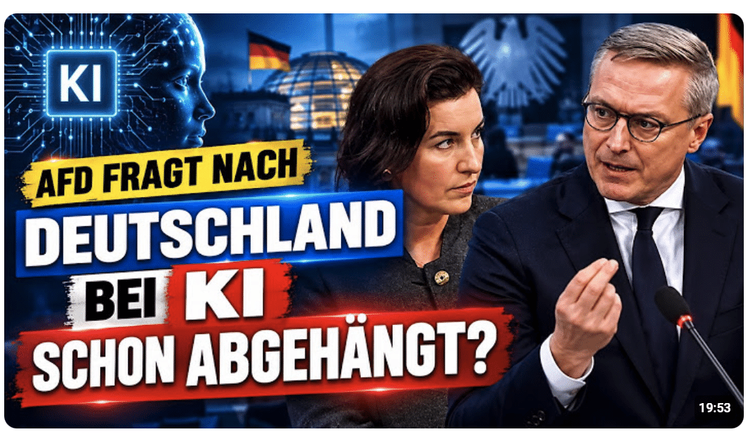„Deutschland bei KI schon abgehängt?“ – AfD befragt Bär & Wildberger