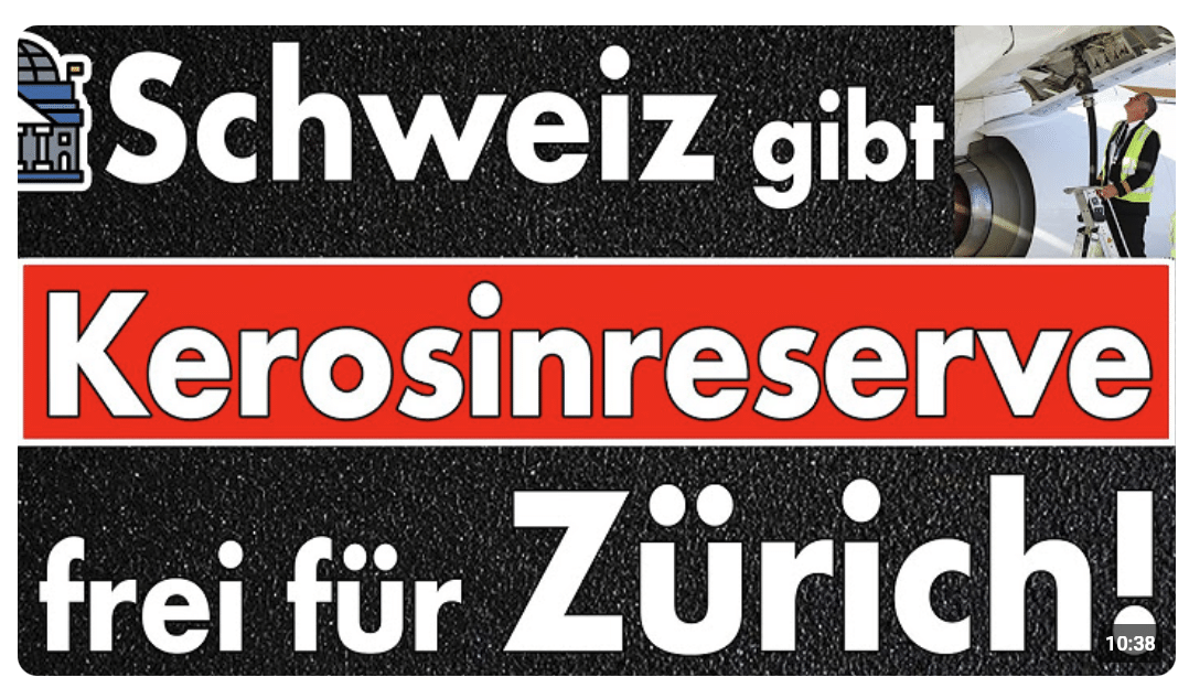 Flughafen mit Kerosinmangel – Deutsche Bahn jetzt schuld? Schweiz gibt Reserven für Zürich frei!