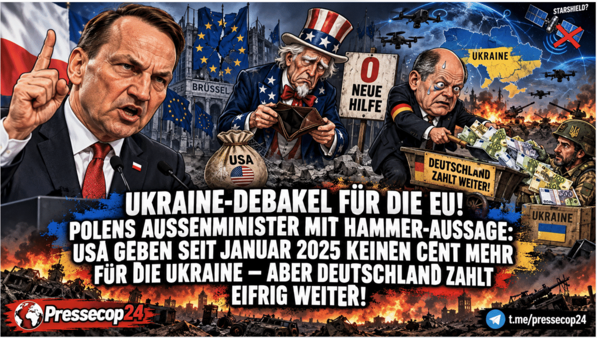 UKRAINE-DEBAKEL FÜR DIE EU! POLENS AUSSENMINISTER LÄSST DIE BOMBE PLATZEN: USA DREHEN DEN GELDHAHN ZU – DEUTSCHLAND ZAHLT EIFRIG WEITER!
