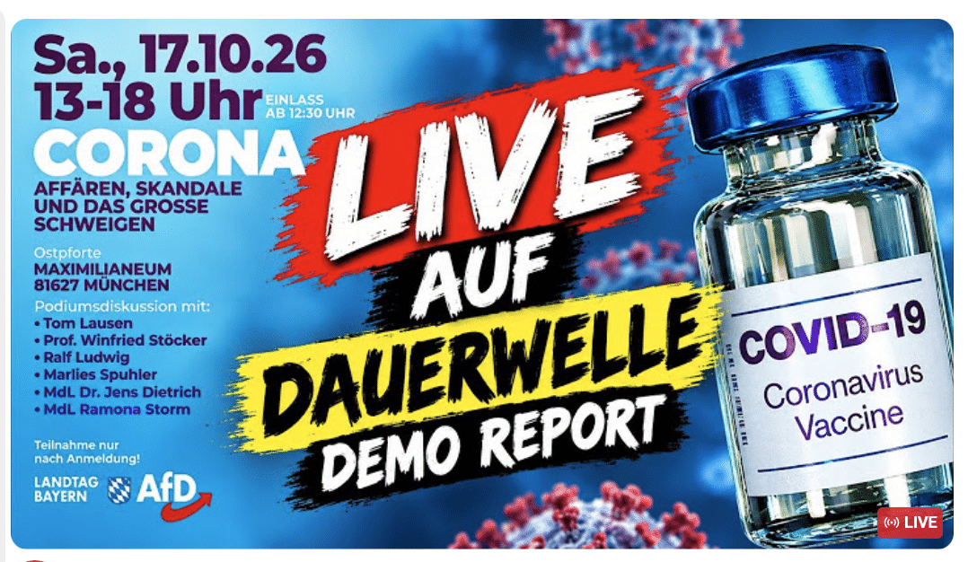 LIVE vom Corona Symposium im Landtag München mit Tom Lausen, Ralf Ludwig, Prof. Stöcker…
