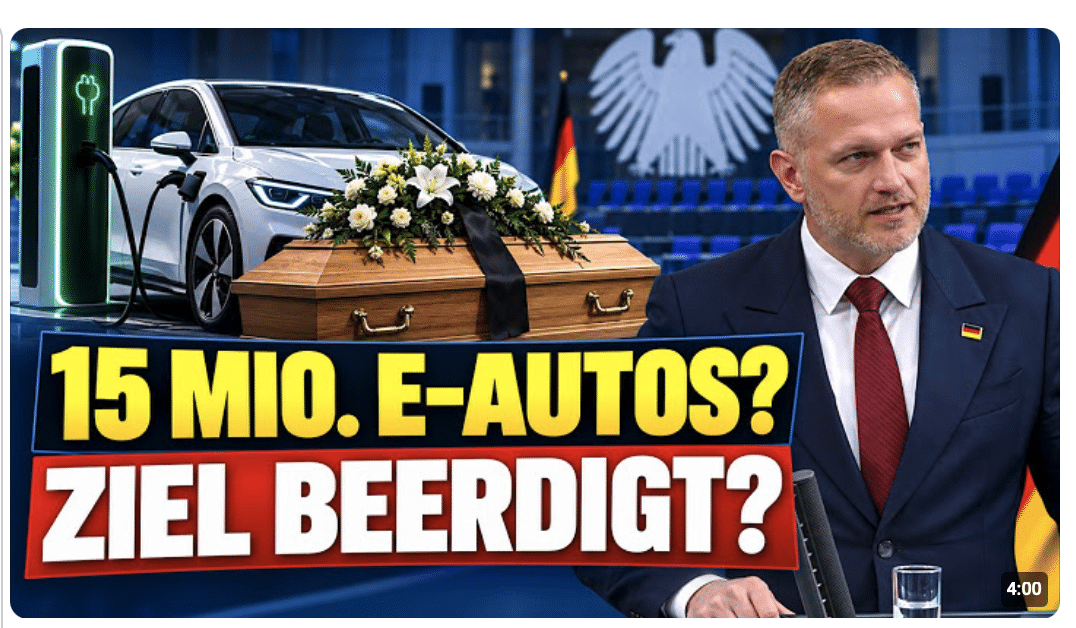 15 Millionen E-Autos bis 2030: Ziel aufgegeben! Adam Balten (AfD) rechnet mit der Förderung ab