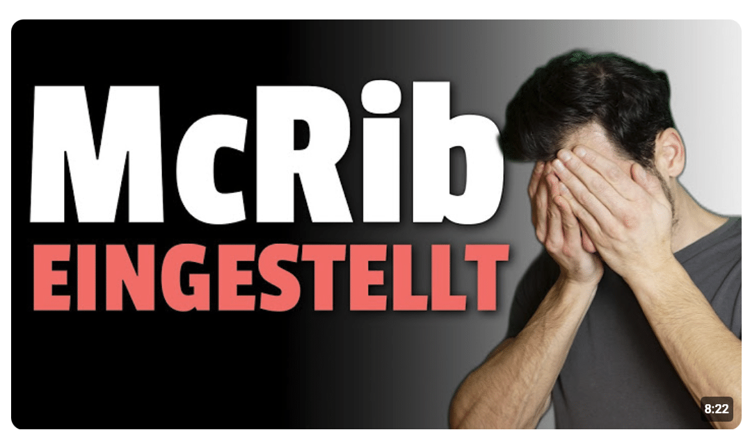 McDonalds stellt Schweinefleisch McRib EIN