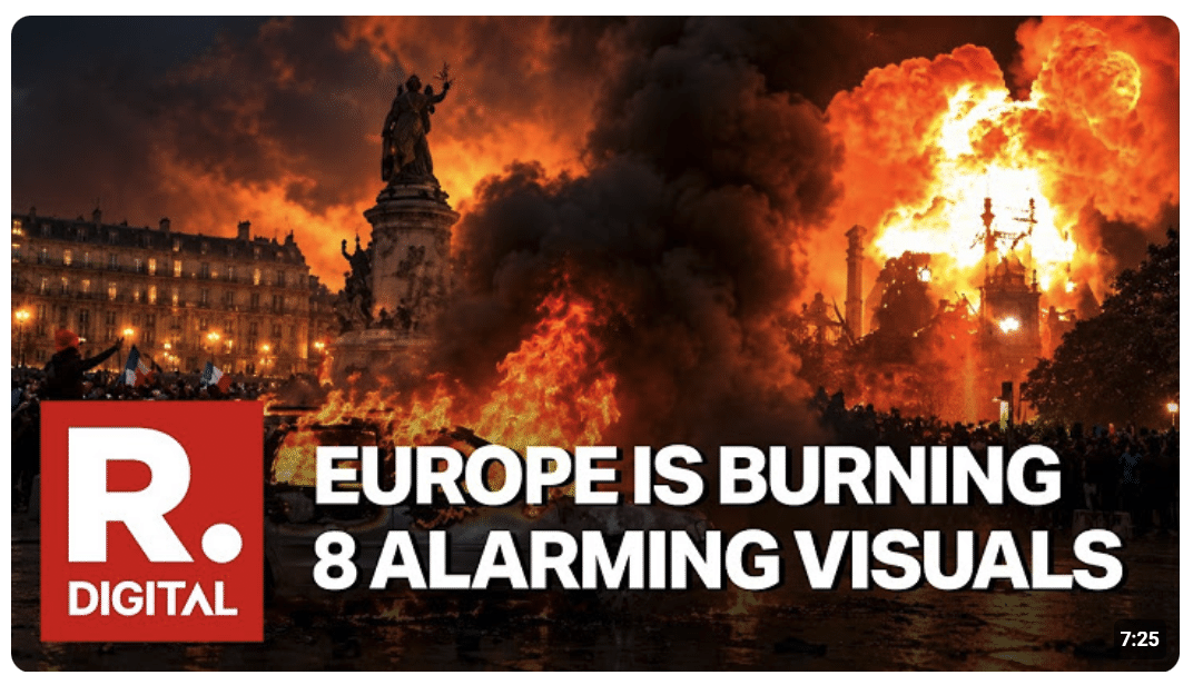 Flames of Wrath: 8 Shocking Sights From France, Italy & Albania As Explosive Unrest Grips Europe