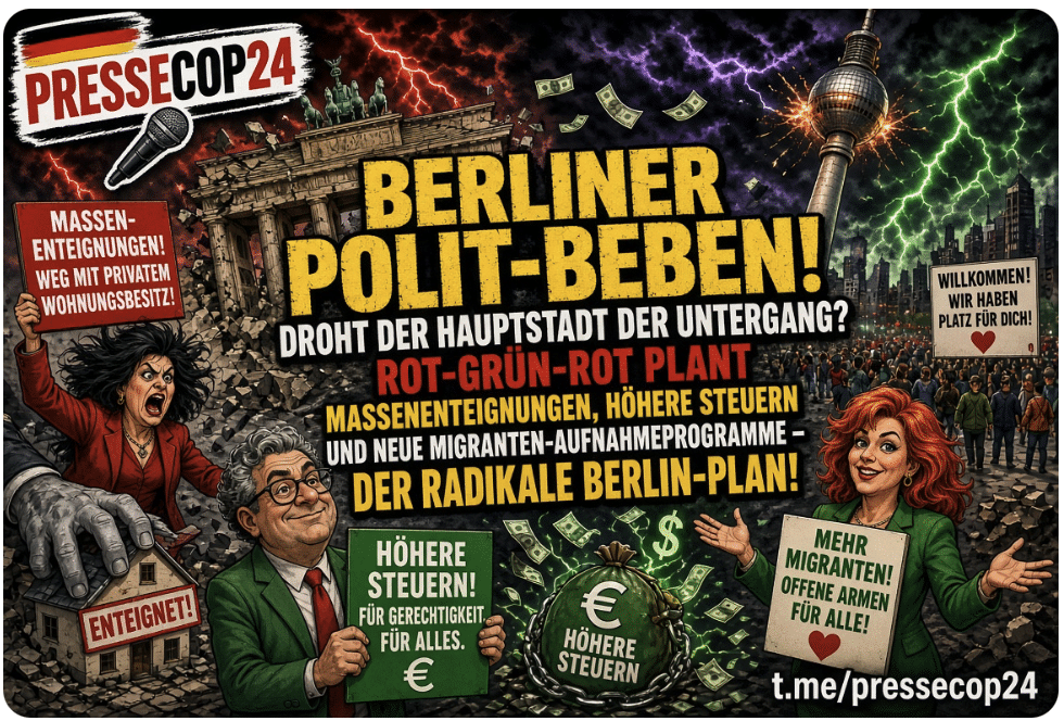 BERLINER POLIT-BEBEN! DROHT DER HAUPTSTADT DER UNTERGANG? ROT-GRÜN-ROT PLANT MASSENENTEIGNUNGEN, HÖHERE STEUERN UND NEUE MIGRANTEN-AUFNAHMEPROGRAMME – DER RADIKALE BERLIN-PLAN!