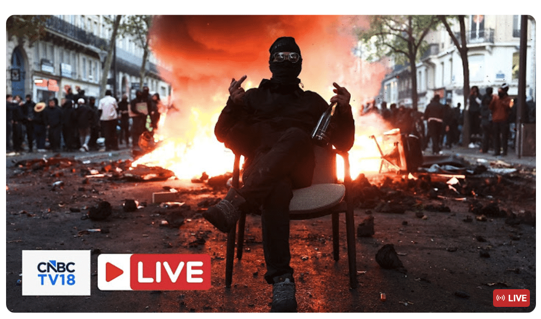 FRANKREICH – Live-Berichterstattung: Frankreich wird von Protesten gegen steigende Lebenshaltungskosten erschüttert | Macron unter Druck | N18G