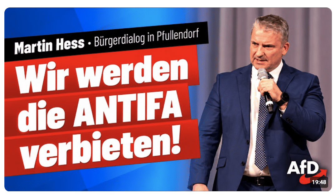Martin Hess (AfD): „Wir werden die ANTIFA verbieten!“