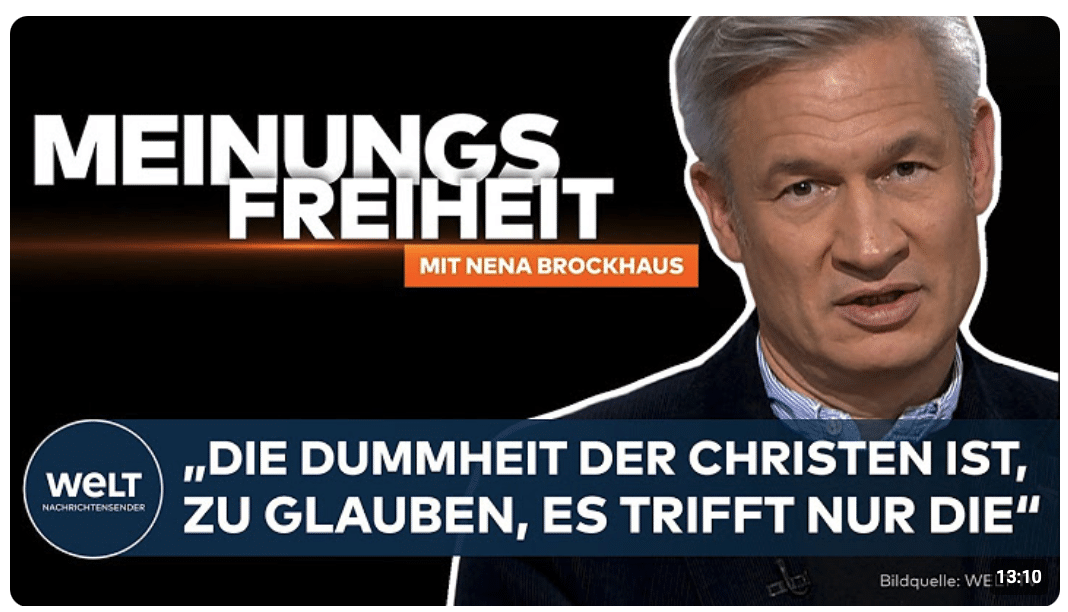 MEINUNGSFREIHEIT: „Zuerst die Synagogen, dann wir!“ Ulf Poschardt warnt vor Verfolgung der Christen
