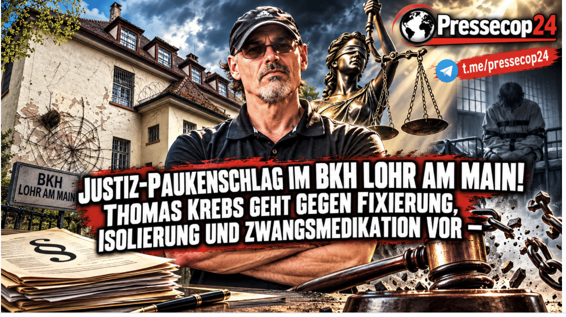 JUSTIZ-PAUKENSCHLAG IM BKH LOHR AM MAIN! THOMAS KREBS GEHT GEGEN FIXIERUNG, ISOLIERUNG UND ZWANGSMEDIKATION VOR –
