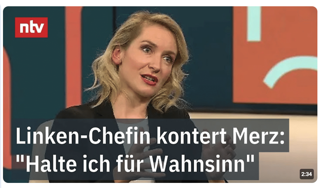 Söder und Merz echauffieren sich über Berliner Gespräche, Linken-Chefin Schwerdtner kontert | ntv