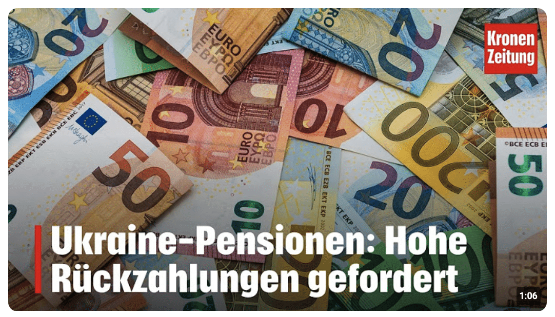 Ukraine-Pensionen: Hohe Rückzahlungen gefordert | krone.tv NEWS