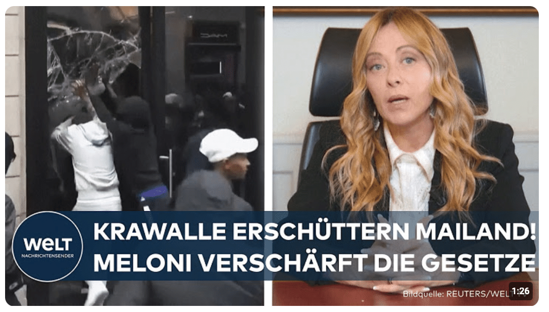 KRAWALLE IN MAILAND: Meloni greift durch! 500 zusätzliche Soldaten und härtere Strafen!