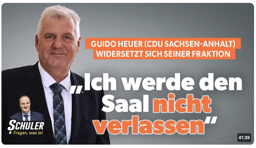 Guido Heuer (CDU): „Wir brauchen keine Brandmauer, wir brauchen rote Linien“