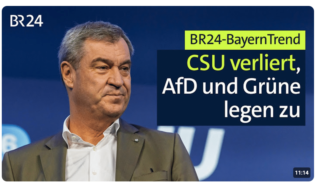 BR24-BayernTrend: CSU verliert, AfD und Grüne legen zu | BR24