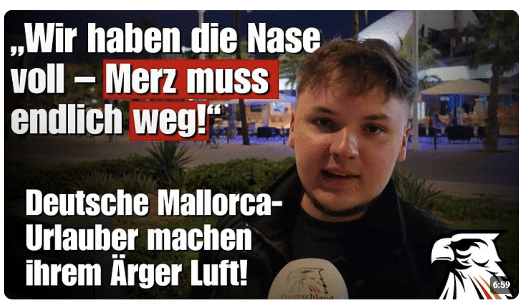„Wir haben die Nase voll – Merz muss weg!“ – Deutsche Mallorca-Urlauber machen ihrem Ärger Luft!