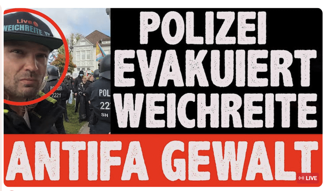 LIVE: Polizei-Evakuierung! Antifa attackiert WEICHREITE TV