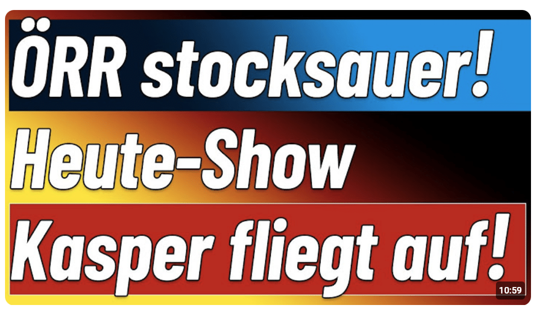 Öffentlich Rechtliche stocksauer! Alternative lässt Anschrift von heute-show Kasper ermitteln!