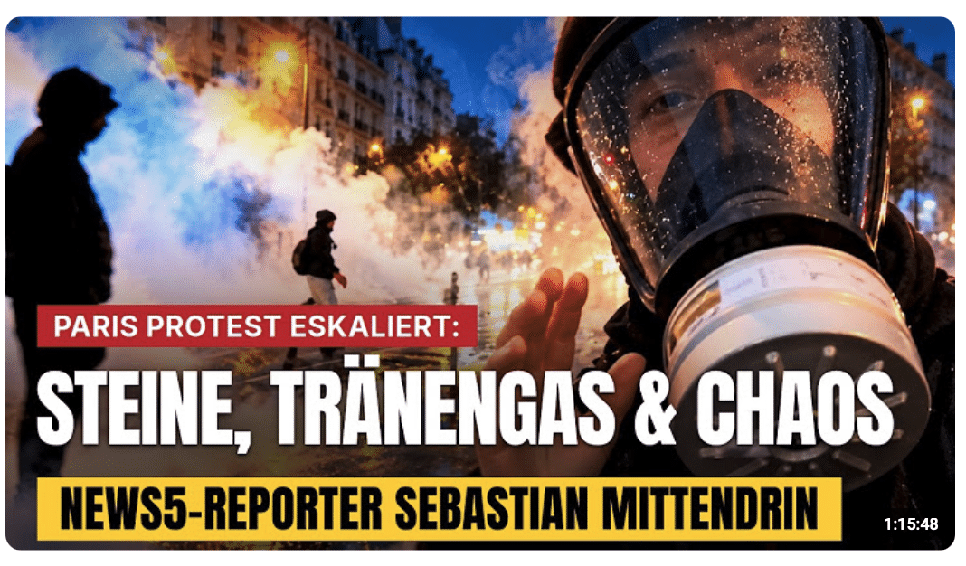 Paris Protest eskaliert: Steine fliegen, Tränengas & Chaos – Reporter Sebastian mittendrin