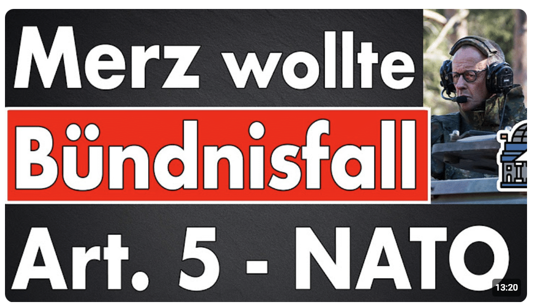 Merz wollte Bündnisfall: Artikel 5 der NATO nach Leipzig? Spannungsfall & Ausreisesperre?
