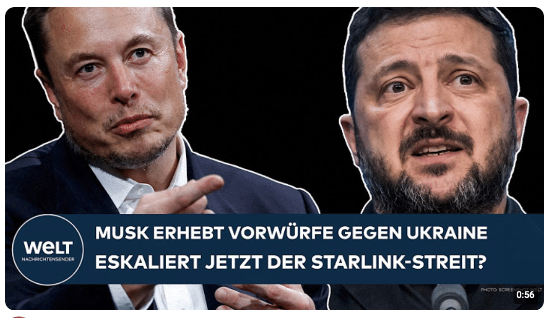 UKRAINE-KRIEG: Elon Musk erhebt schwere Vorwürfe gegen Ukraine! Eskaliert jetzt der Starlink-Streit?