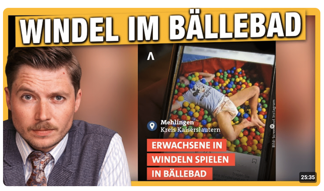 Erwachsene mit Windel im Bällebad – SWR verteidigt Fetisch-Gruppe in Kinderparadies